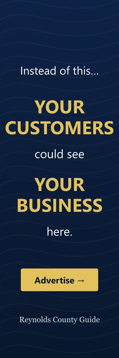 Advertise here — contact us to put your business in front of Reynolds County customers.